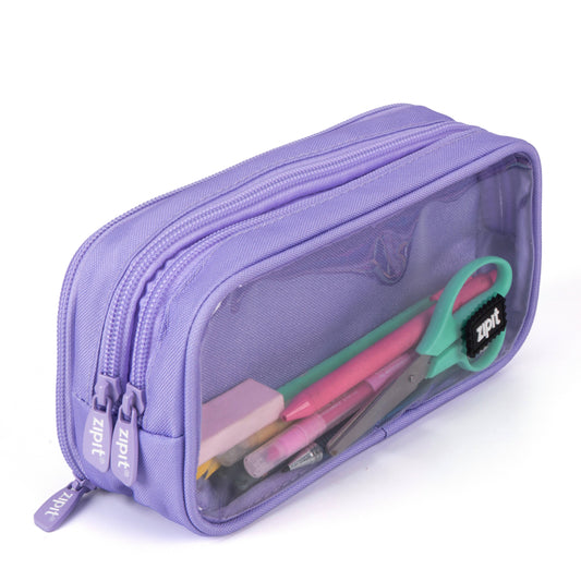 Customizable Multi-Compartment Pencil Case | Light Purple