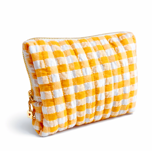 Gingham Pouch | Yellow