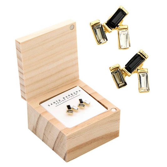 Ciao Bella Earrings - Black, Green and Clear