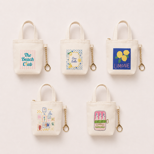 Mini Canvas Bag Charm