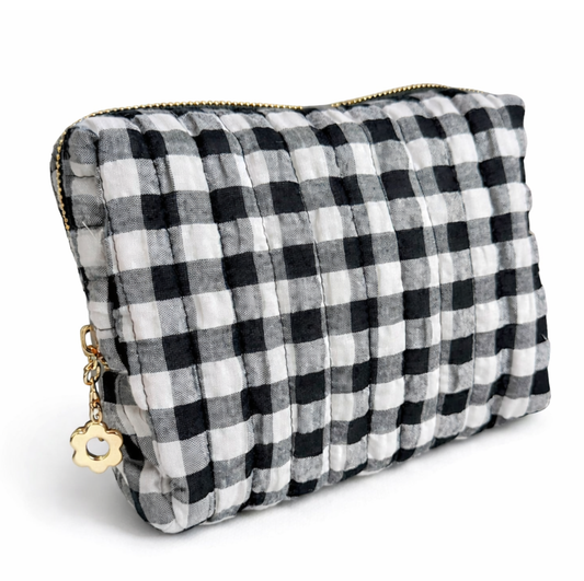 Gingham Pouch |  Black & White