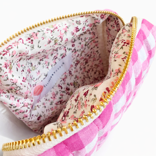 Gingham Pouch |  Black & White